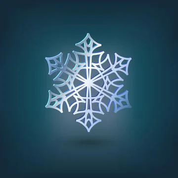 3d snowflake graphic icon with flickering light Ilustración de archivo
