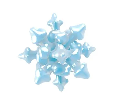 3D Snowflake Icon Illustrazione stock