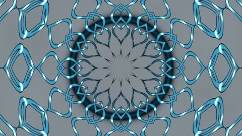 3d snowflake kaleidoscope background creates a unique Stock Footage 341753396