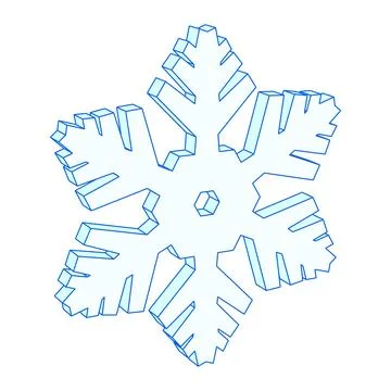 3D Snowflake Style Bauble Stock Illustration