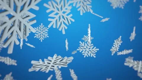 3d Snowflakes Background Stock Footage 144342891