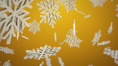 3d Snowflakes Background Stock Footage 144343225