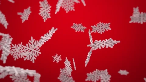 3d Snowflakes Background Stock Footage 144343306