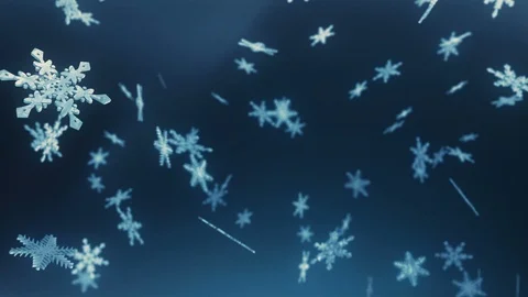 3D snowflakes loop background for Christmas and New Year Video stock 125102442