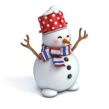 3d snowman Stock Illustration