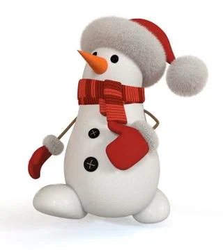 3d snowman Stock Illustration