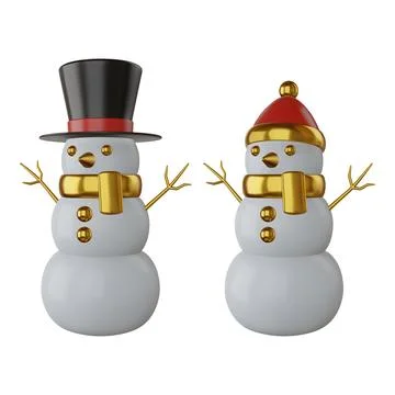3d snowman Stock Illustration