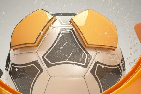 3d soccer ball design Illustrazione stock