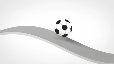3D Soccer Ball Loop - White Stock Footage 124387715