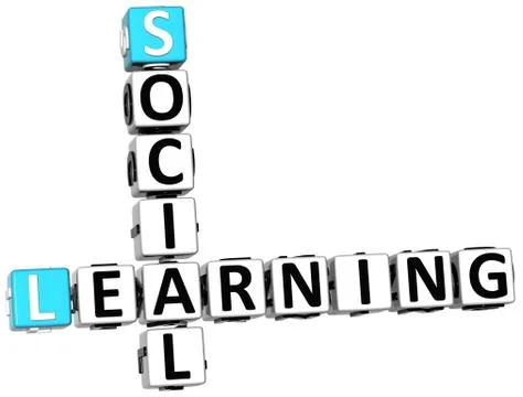 3d social learning crossword Illustrazione stock