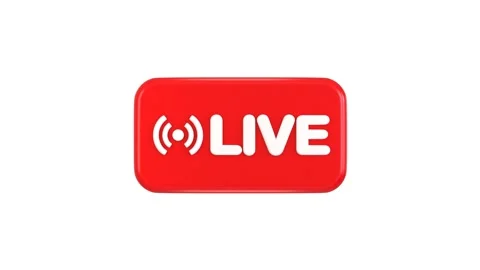 3d social media live streaming icon animation Stock-Footage 312214035