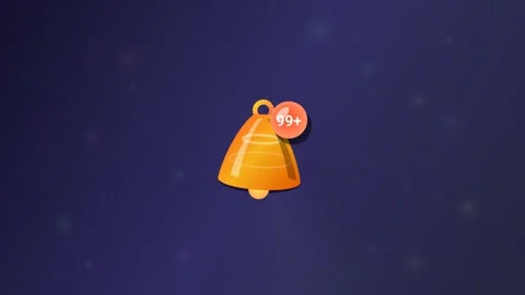 3D Social Media Notification Bell Ringing With Likes And Hearts Explosion Stock Footage 340749552