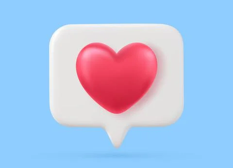 3d social media notification Stock Illustration