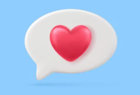 3d social media notification Stock-Illustration