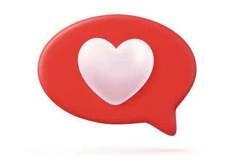 3d social media notification Stock Illustration