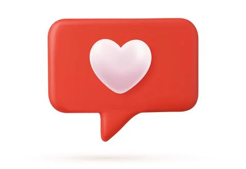 3d social media notification Stock Illustration