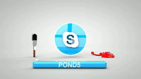 3D Social Media Presentation (Facebook - Youtube - Skype) (Pack No.1) Stock After Effects