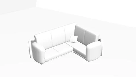 3D sofa (without textures) 3D Model