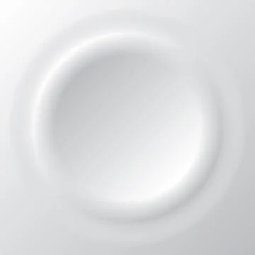 3D soft circle frame on white background Stock Illustration