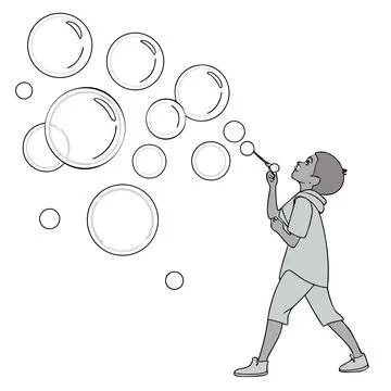 3D Soft Foam Bubbles Cluster, Minimal White Style Stock Illustration