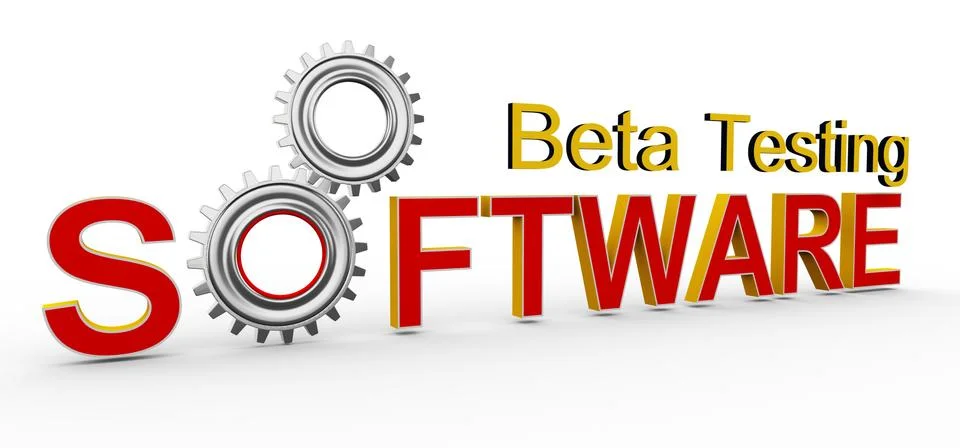 3d software beta testing Stock Illustration