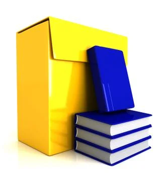 3d software box - books Stock Illustration
