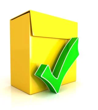 3d software box - Check Mark Stock Illustration