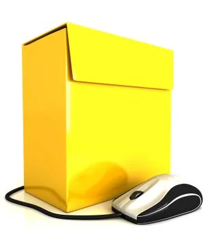 3d software box - computer mouse イラスト素材