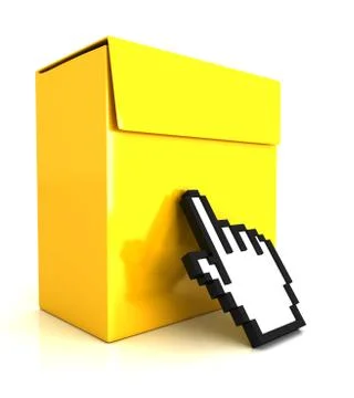 3d software box - cursor Stock Illustration