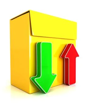 3d software box Illustrazione stock