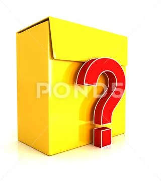 3d software box - question mark Stock Illustration
