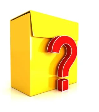 3d software box - question mark Stock Illustration