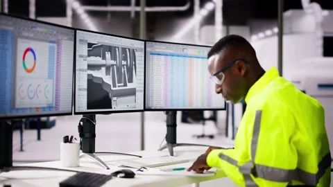 3D Software Engineer Developing Engineering Design Stock Footage 274773652
