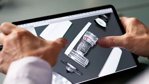 3D Software Engineer Developing Engineering Design Stock Footage 300661578