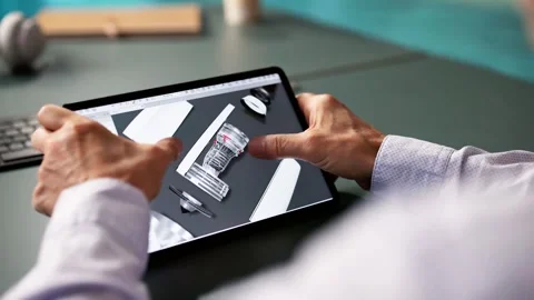 3D Software Engineer Developing Engineering Design Stock Footage 301344923