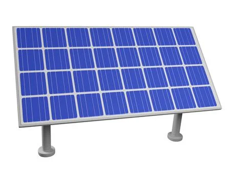 3d solar panel isolated on white background. Alternative energy Stock Illustration