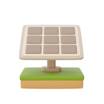 3d solar panels,Alternative source of electricity concept,eco friendly,clean  Stock Illustration