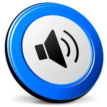 3d sound icon Stock Illustration