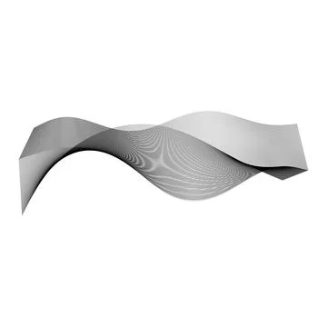 3D sound surface plot with contour lines, elevation waves, mathematical Stock Illustration