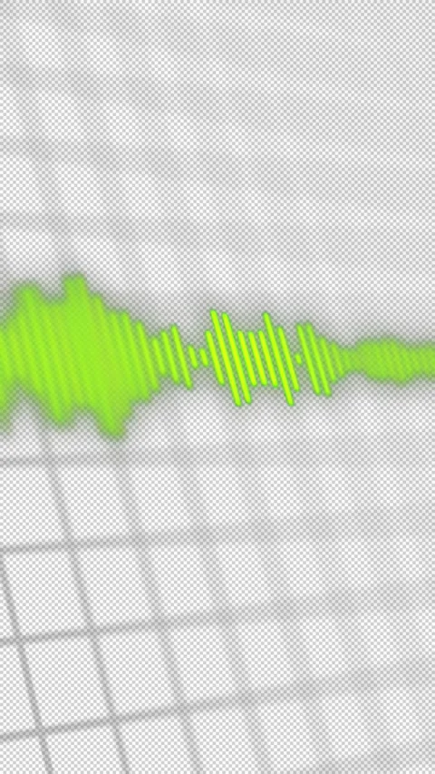 3D Sound Visualization Audio Spectrum Vertical Alpha Stock Footage 291525633