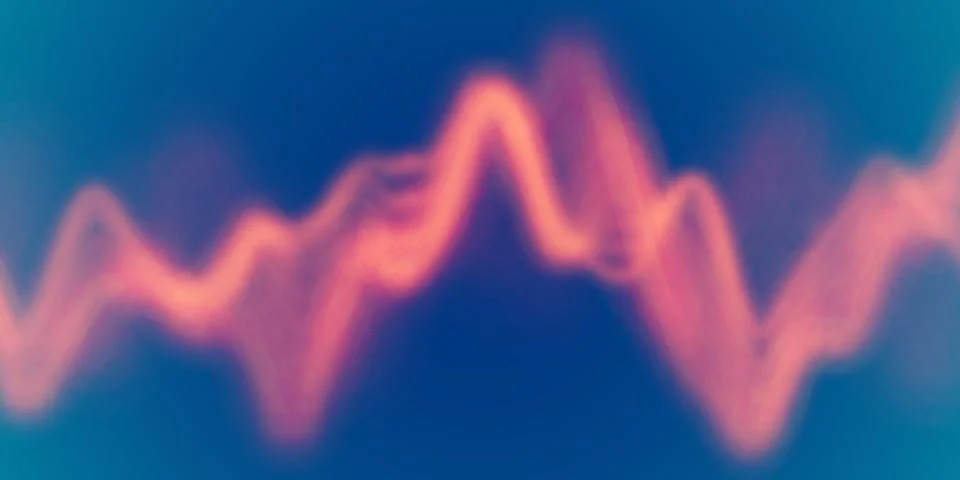 3D Sound waves. Big data abstract visualization. EPS 10 vector illustration. Stock Illustration