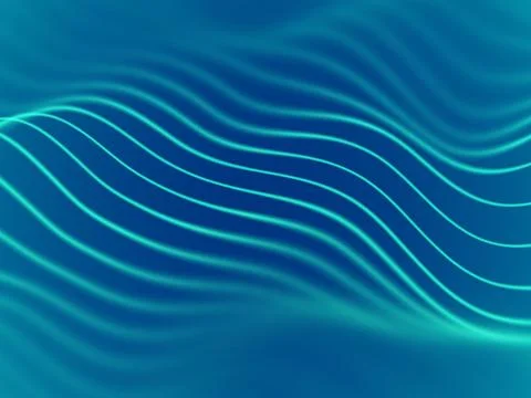 3D Sound waves. Big data abstract visualization. EPS 10 vector illustration. Illustrazione stock