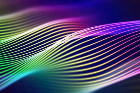 3D Sound waves. Big data abstract visualization. Illustrazione stock