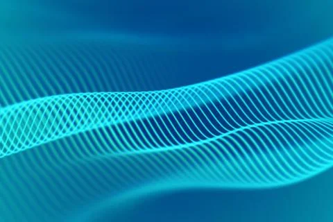 3D Sound waves. Big data abstract visualization. イラスト素材