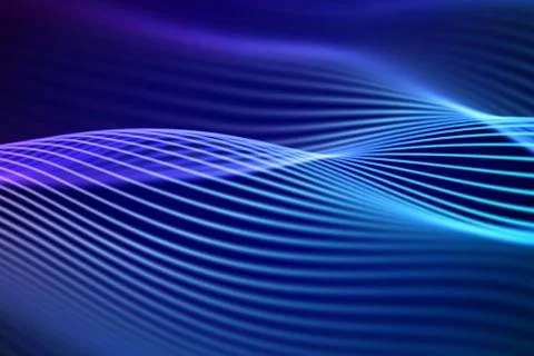 3D Sound waves. Big data abstract visualization. イラスト素材