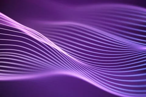 3D Sound waves. Big data abstract visualization. イラスト素材