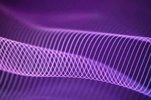 3D Sound waves. Big data abstract visualization. Stock Illustration