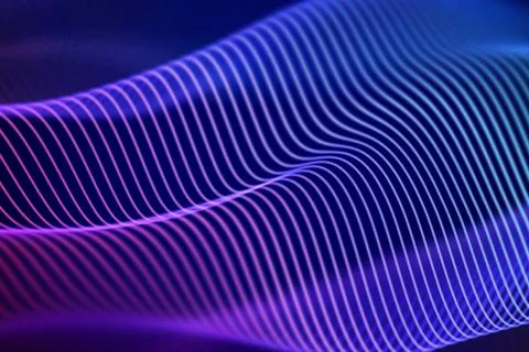 3D Sound waves. Big data abstract visualization. イラスト素材