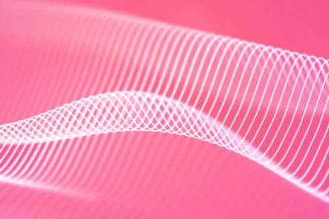 3D Sound waves. Big data abstract visualization. Stock Illustration