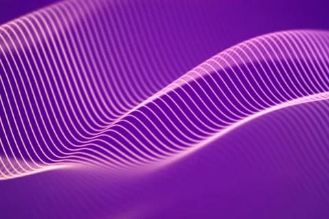 3D Sound waves, visual audio equalizer. Big data abstract visualization. Stock Illustration